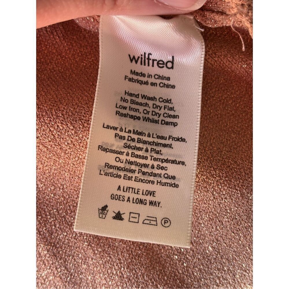Wilfred Aritzia Cayenne Knit Strappy Halter Crop Top S Rose Gold - Picture 3 of 8
